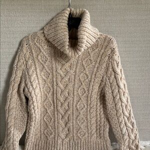 Women’s Wool Knit Sweater - Tan